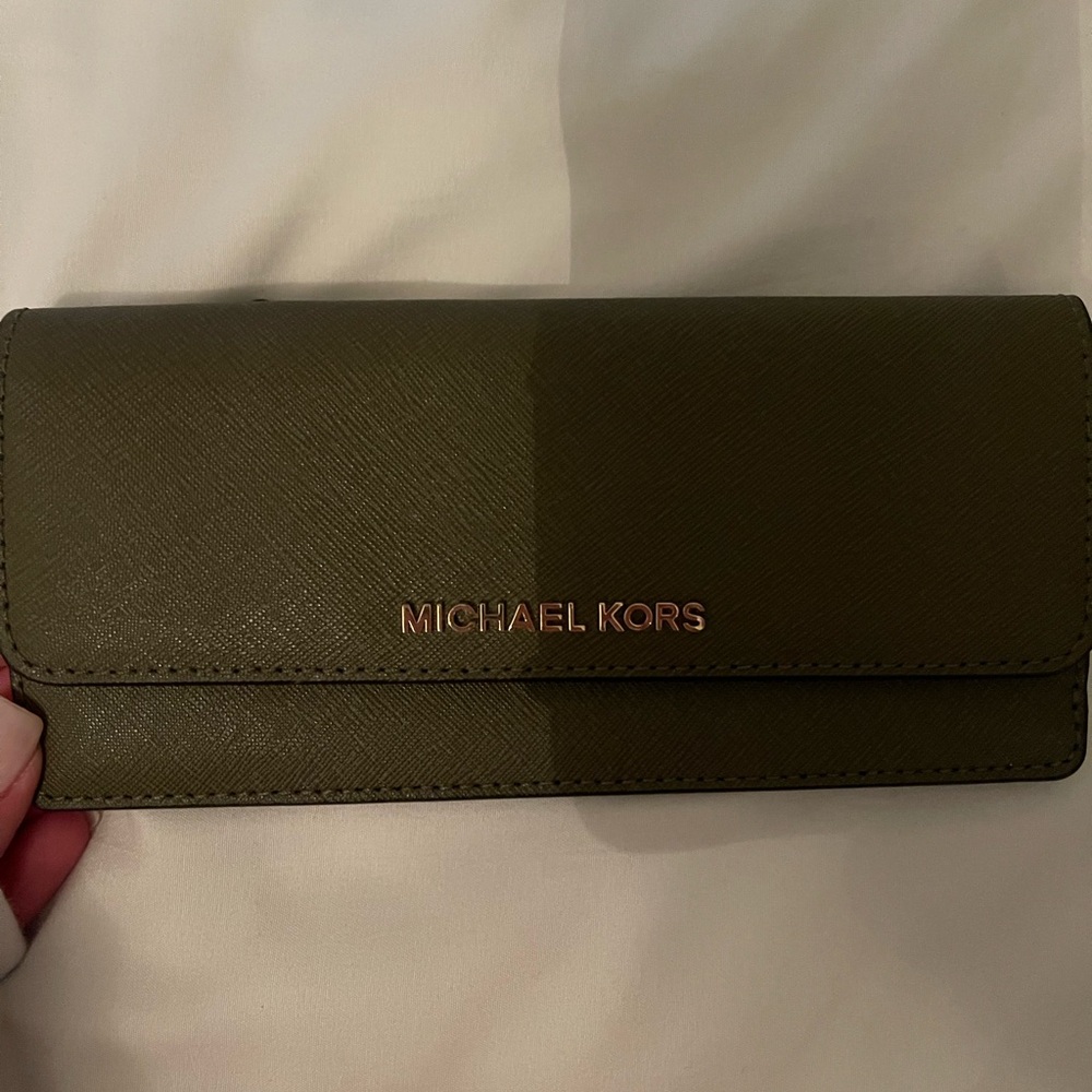 Michael Kors Olive Green Wallet